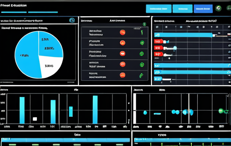 ** A network security system dashboard displaying threat detection, prevention, and rapid response metrics in real-time, reflecting robust automation.

**