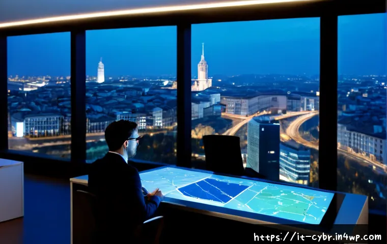 사이버 보안 자동화 도구의 미래 예측 - Photorealistic future cybersecurity automation control room in a modern Italian financial office, a ...